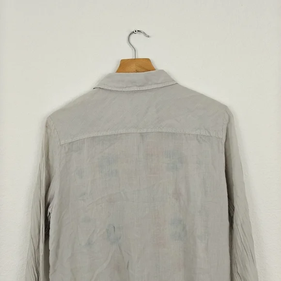 3J Workshop Johnny Was Long Sleeve Button Down Embroidered Lightweight Top Small - Picture 10 of 12